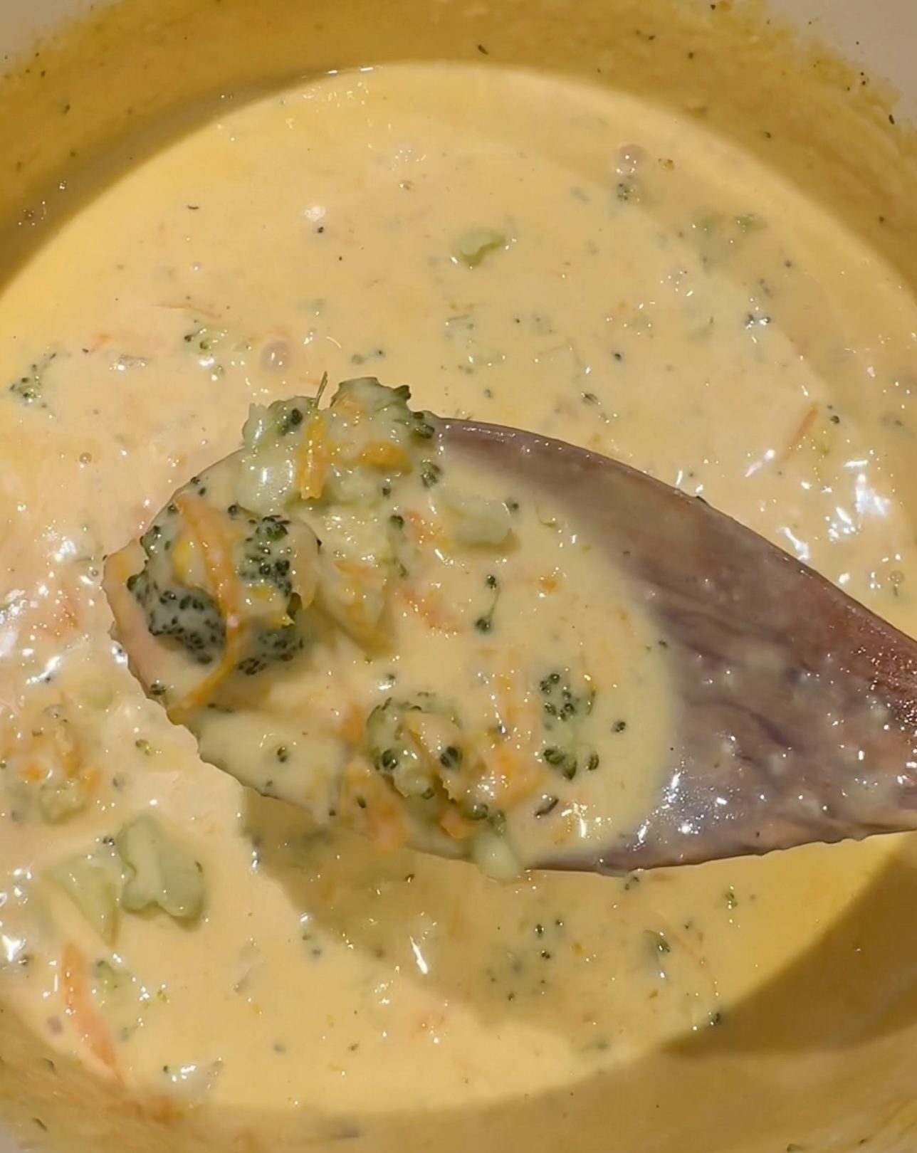 Soupe brocoli cheddar