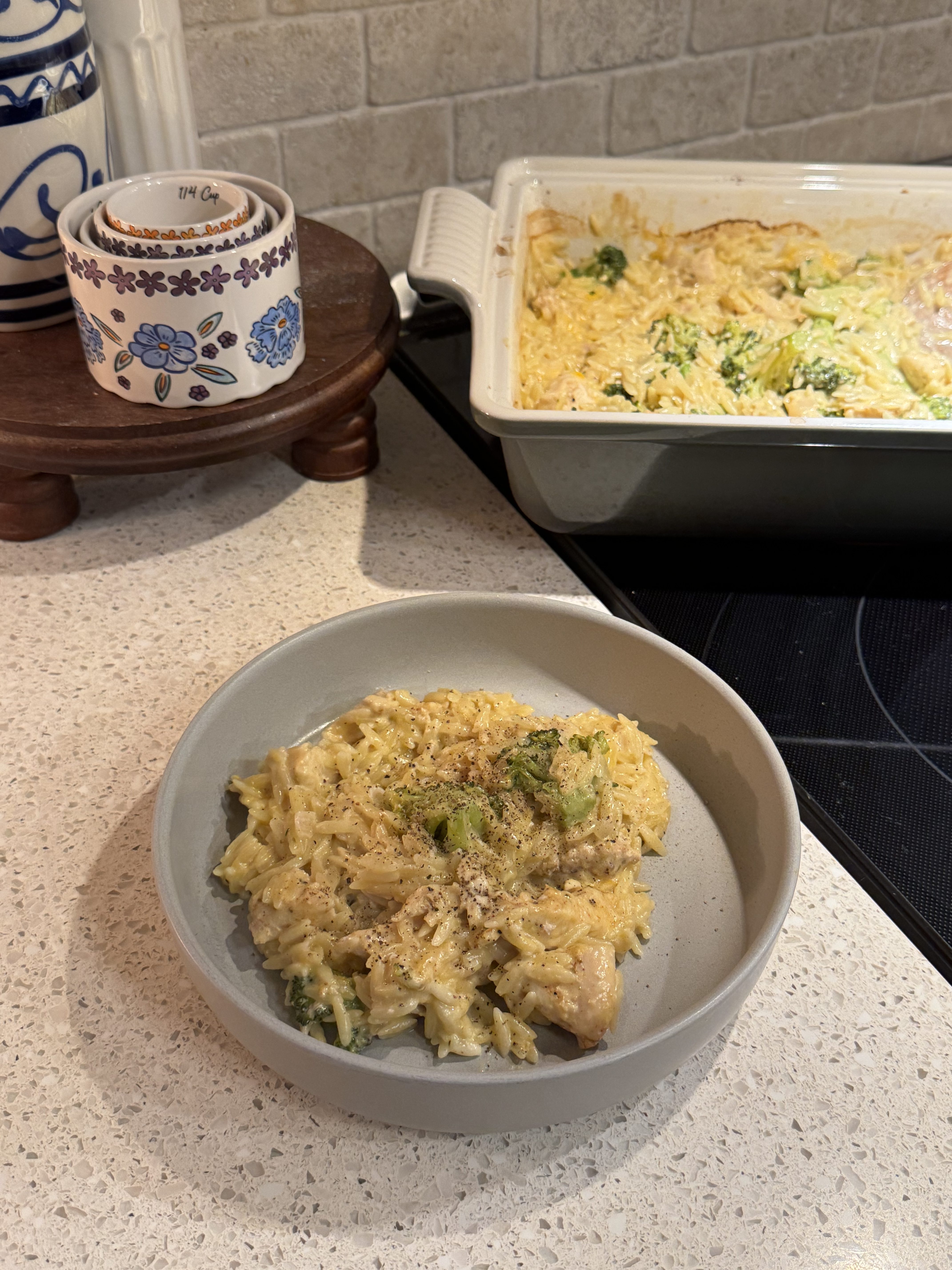 orzo crémeux poulet brocoli four